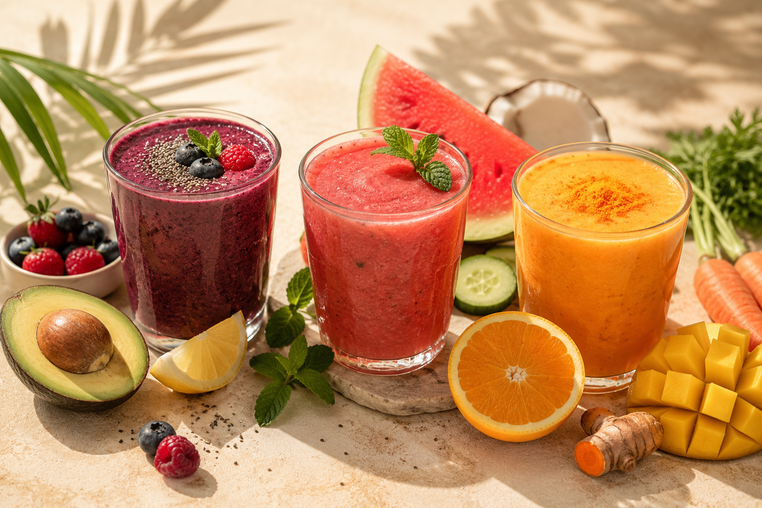 Nutre tu piel este verano: 3 smoothies antioxidantes para un glow natural desde dentro ✨