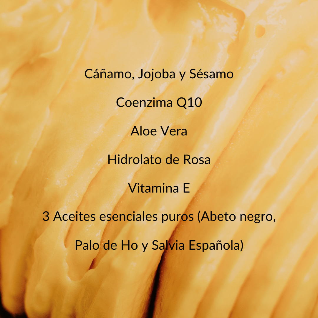 Crema facial hidratante de cáñamo con Q10
