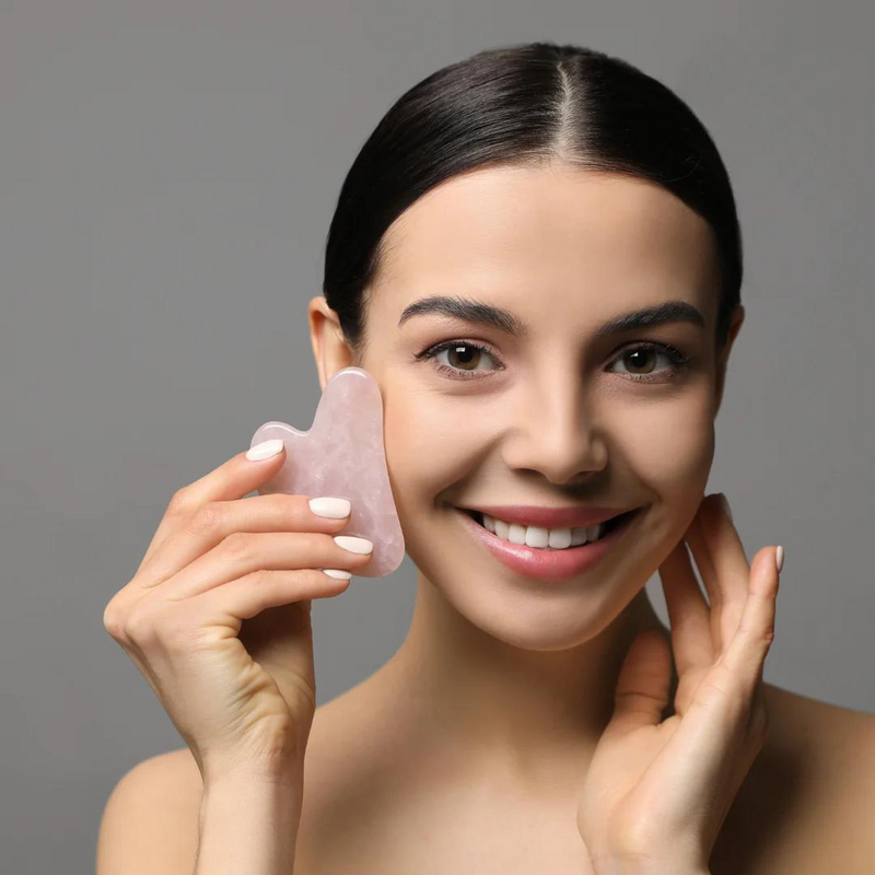 Gua Sha Cuarzo Rosa | Masajeador facial