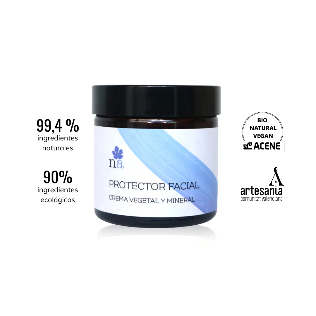 Crema Hidratante con Protección Solar y Luz Azul (filtro físico vegetal y mineral)