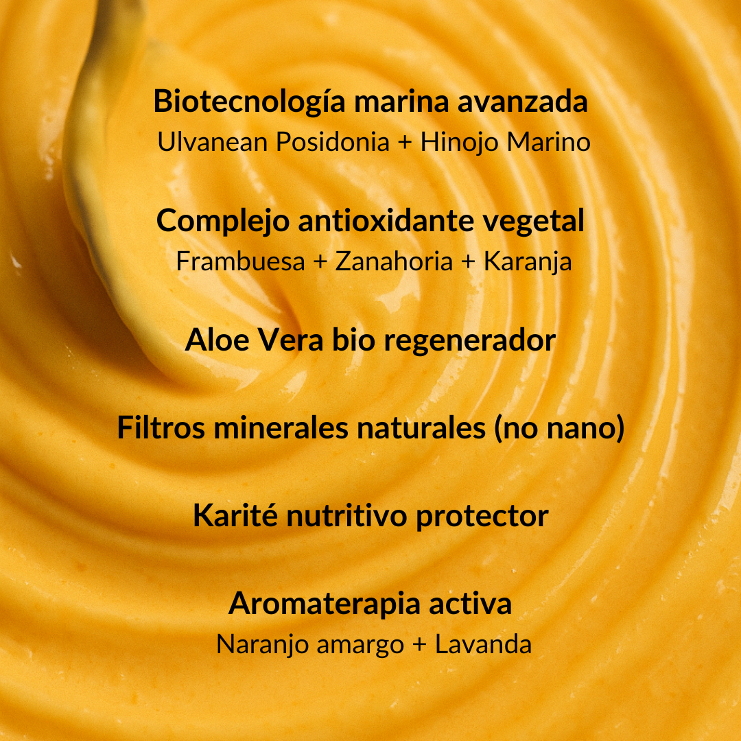 Crema Hidratante con Protección Solar y Luz Azul (filtro físico vegetal y mineral)