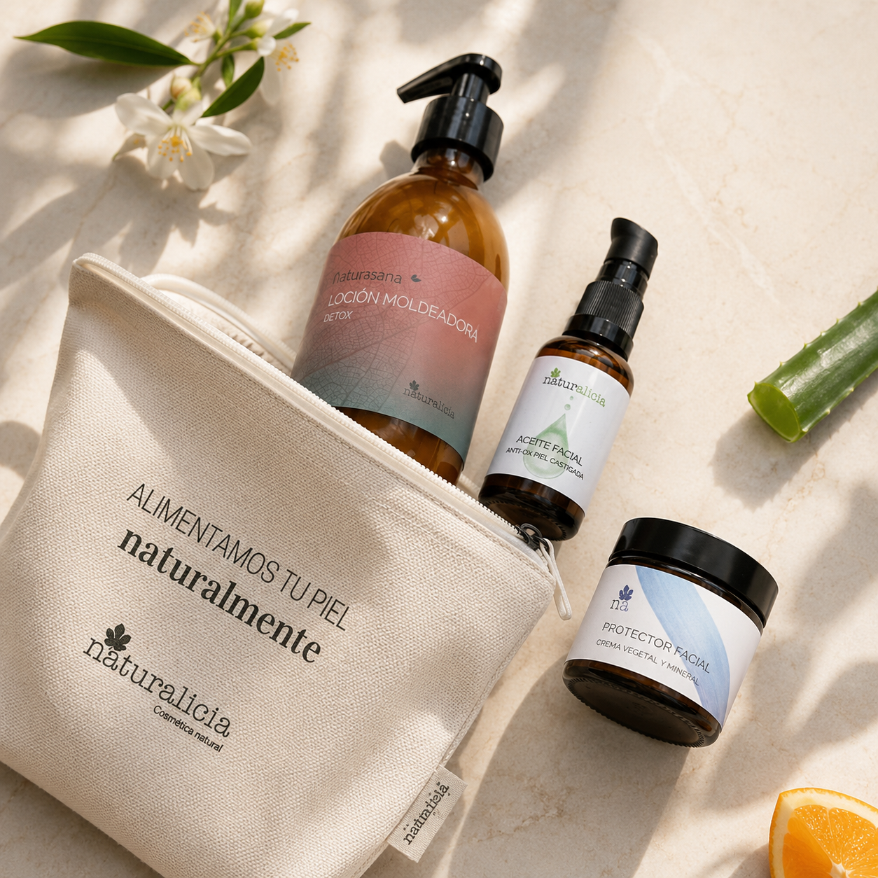 Eco neceser Naturalicia (100% algodón orgánico)